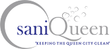 Logo of Sani Queen cleaning service.
