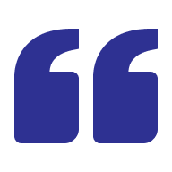 Blue quotation marks on black background.